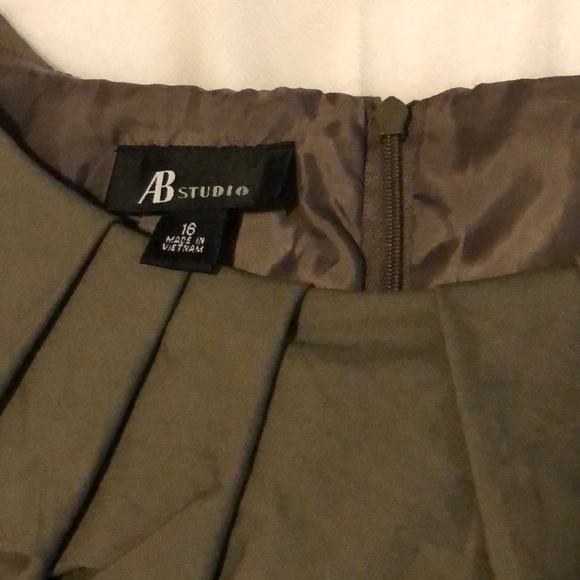 AB STUDIO Dark Grey, Blue & White Stripe Dress - Picture 3 of 11